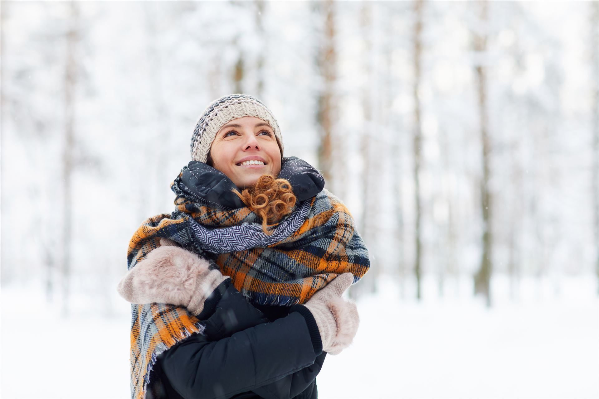Frau im Winter