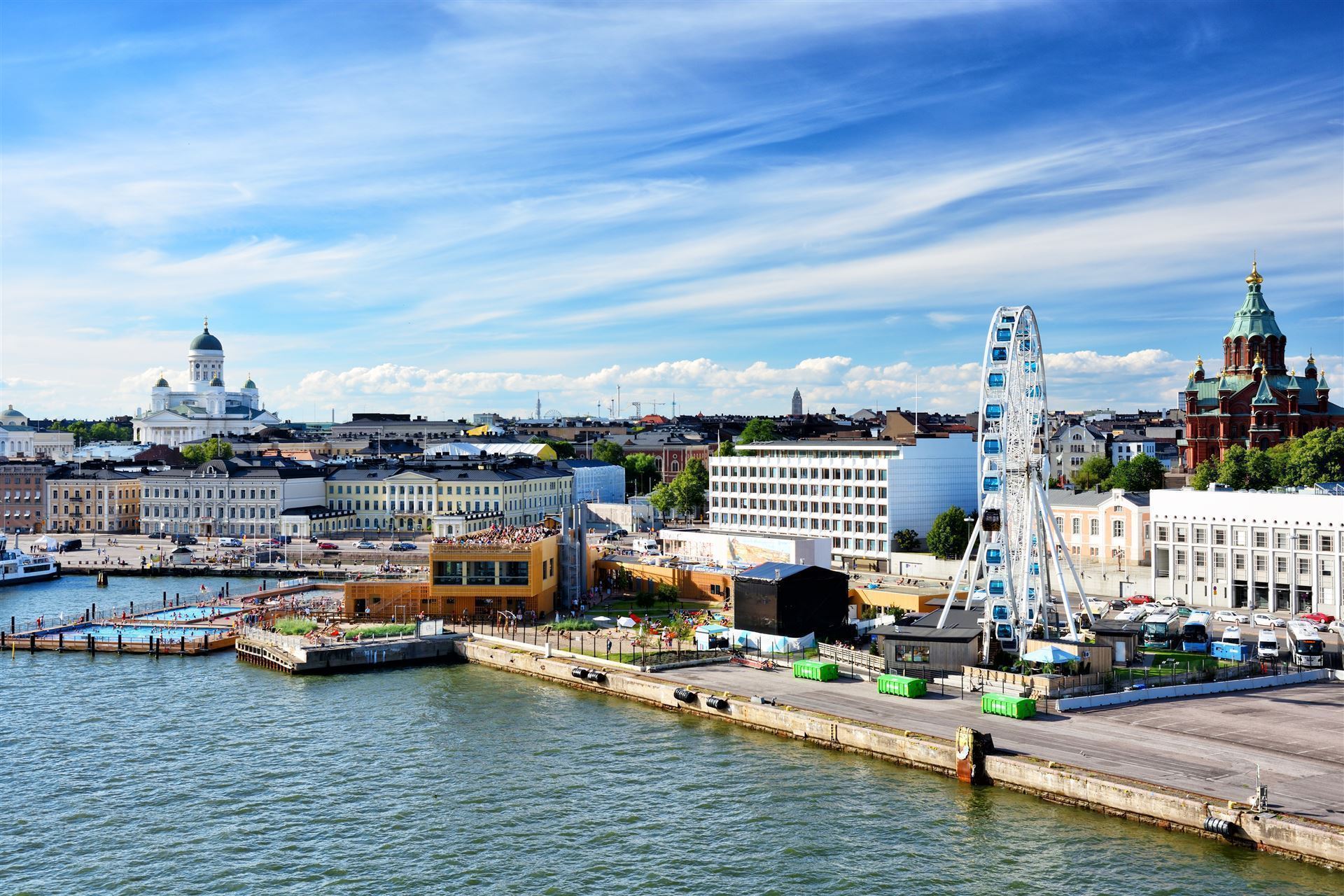 Blick auf die Uferpromende, Helsinki