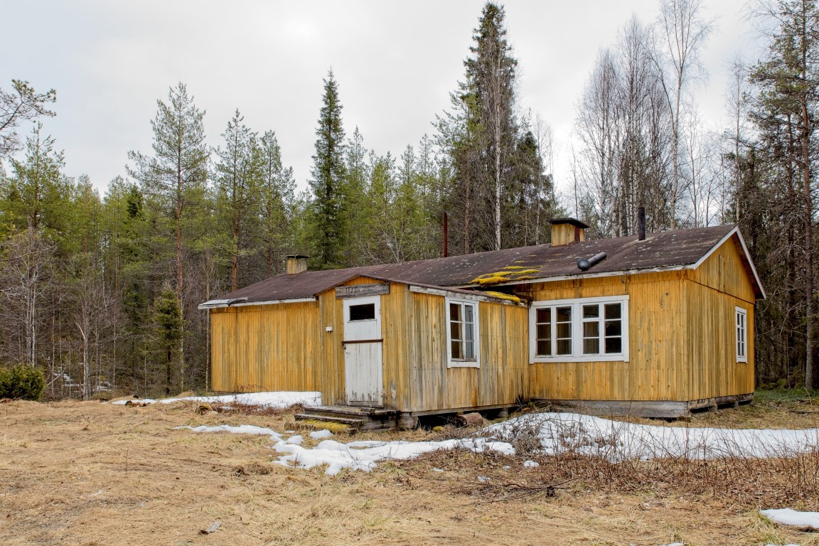 Holzfällerunterkunft im Riutukka Log Floating Museum, Salla