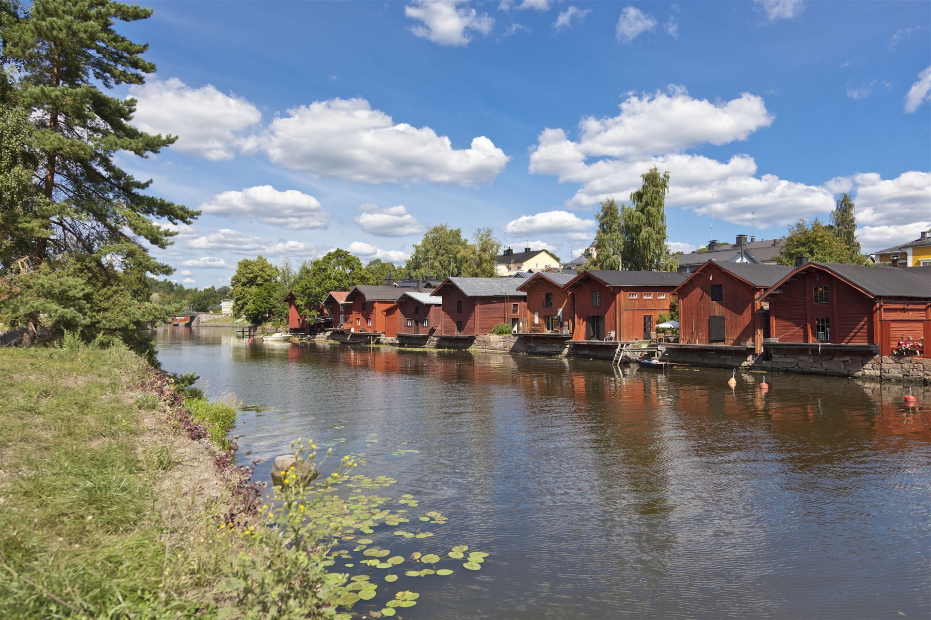 Alte Holzhäuser von Porvoo, Finnland