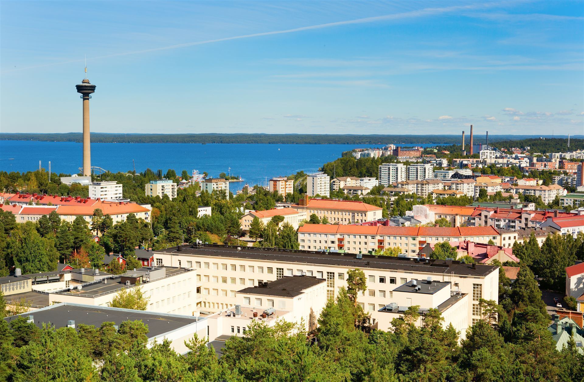 Blick auf Tampere vom Pyynikki-Tower