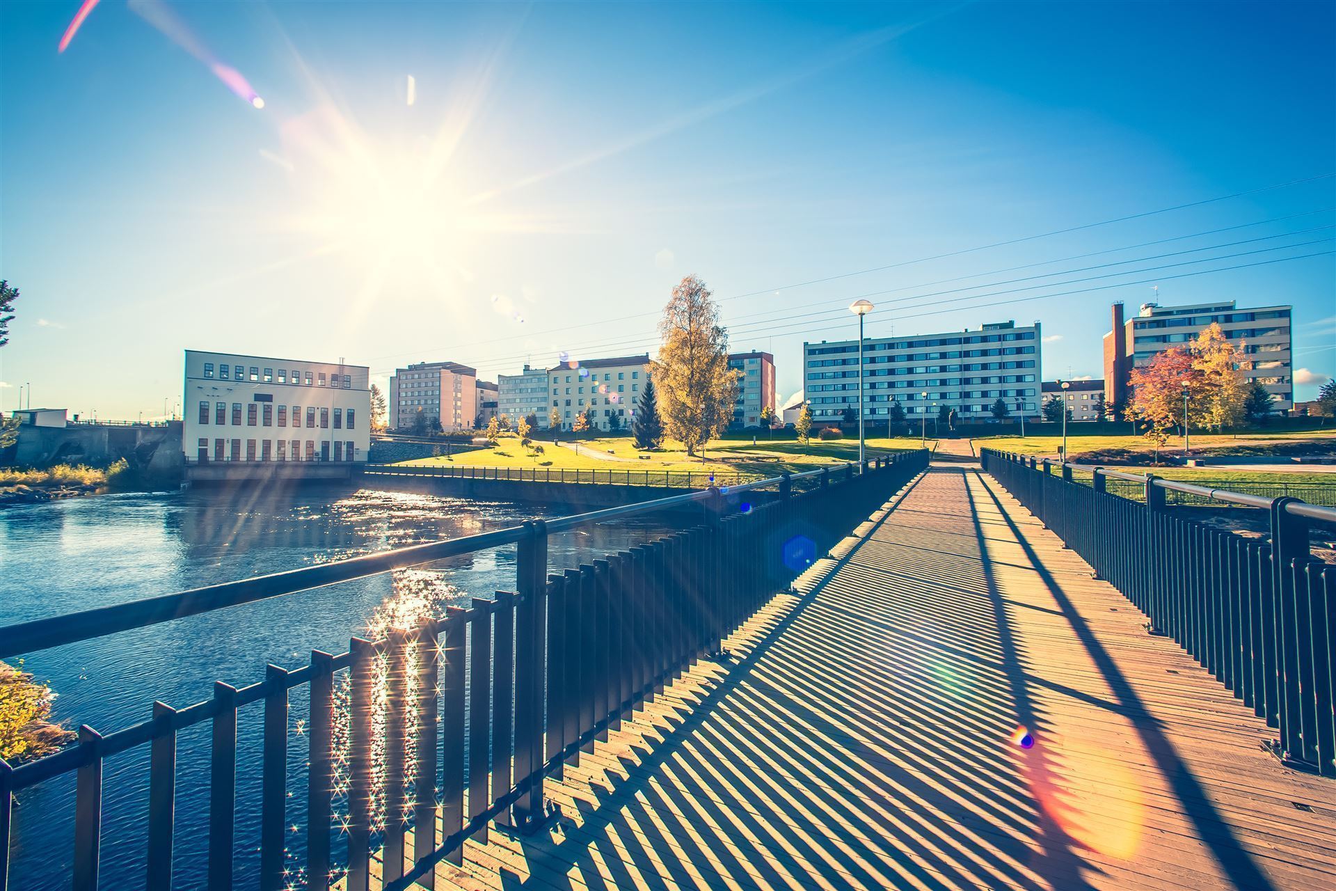 Blick auf die Stadt Kajaani,Finnland