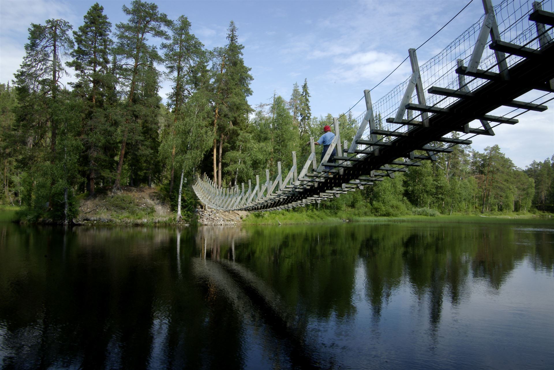 Hängebrücke im Oulanka Nationalpark