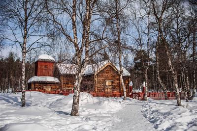 Wildnis Kirche in Inari, finnland