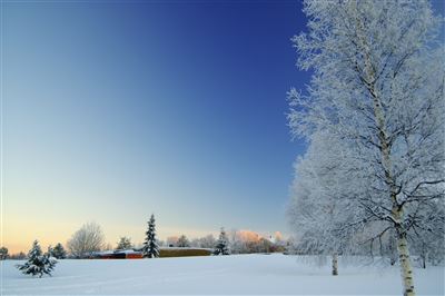 Winterlandschaft in Kemi, Finnland