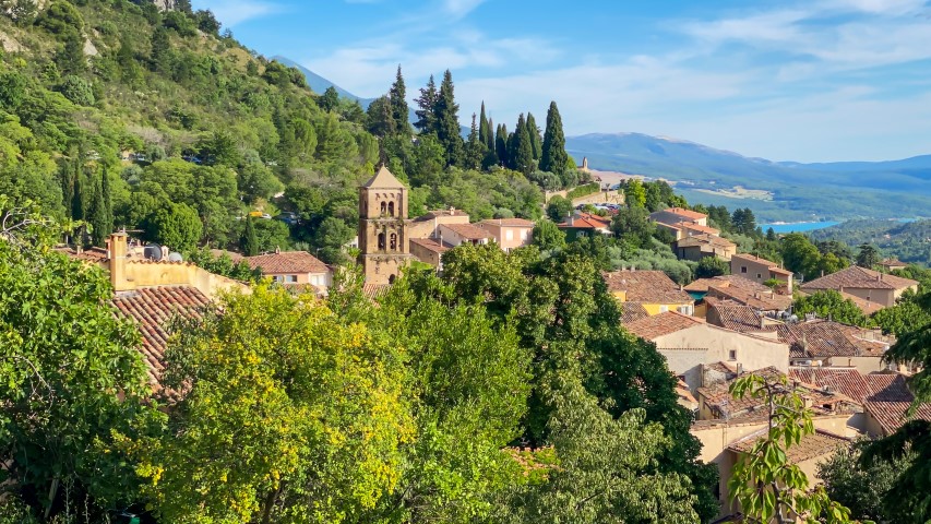 Dorf Moustier Sainte Marie in der Provence, Frankreich