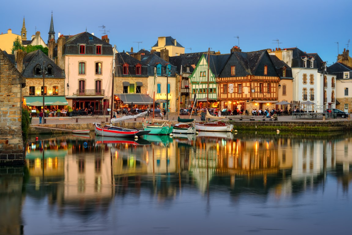 Historische Altstadt von Auray im Morbihan, Bretagne, Frankreich