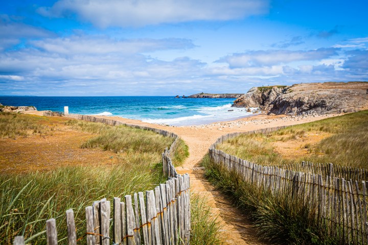 Côtes Sauvages, wilde Küste auf der Halbinsel Quiberon in der Bretagne, Frankreich