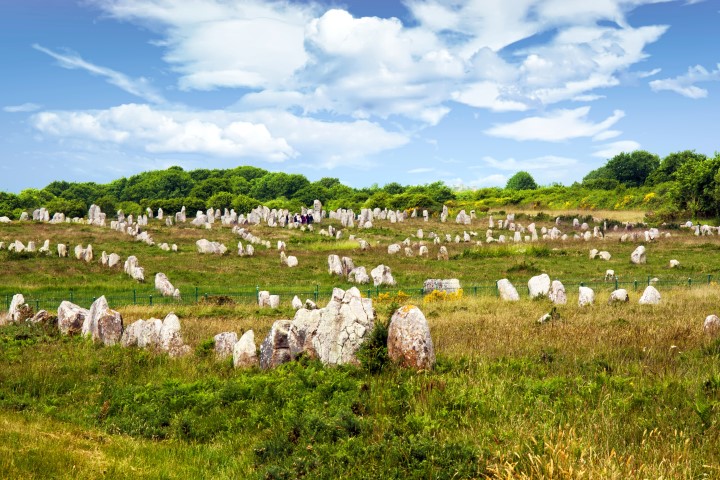 Carnac. Die Steinreihen von Ménec, Morbihan, Bretagne 