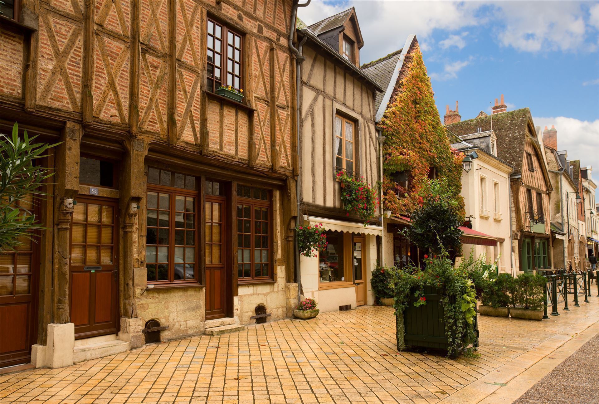 Holzhäuser in Amboise