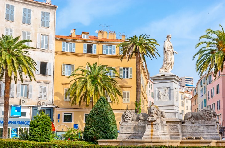 Die Statue von Napoleon, Ajaccio, Korsika, Frankreich