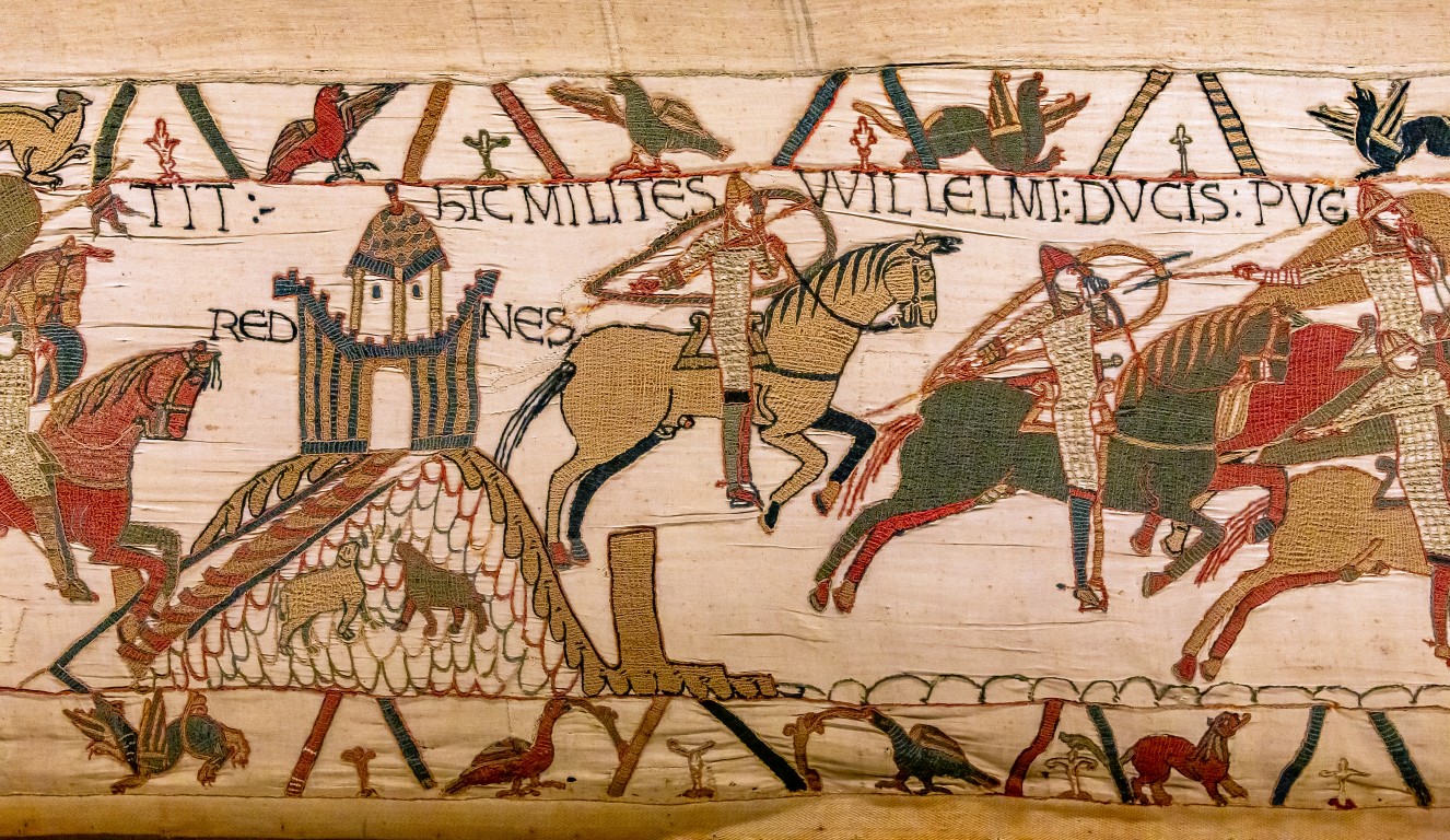 Wandteppich von Bayeux, Normandie, Frankreich