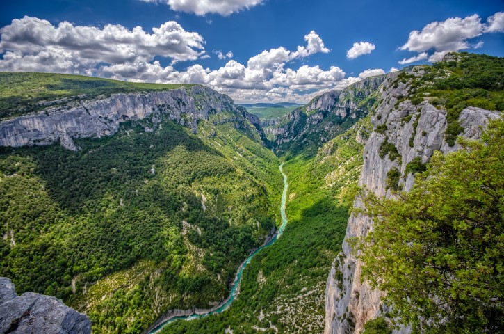 Gorges du Verdon (Verdon-Schlucht), Frankreich, Blick in die Schlucht