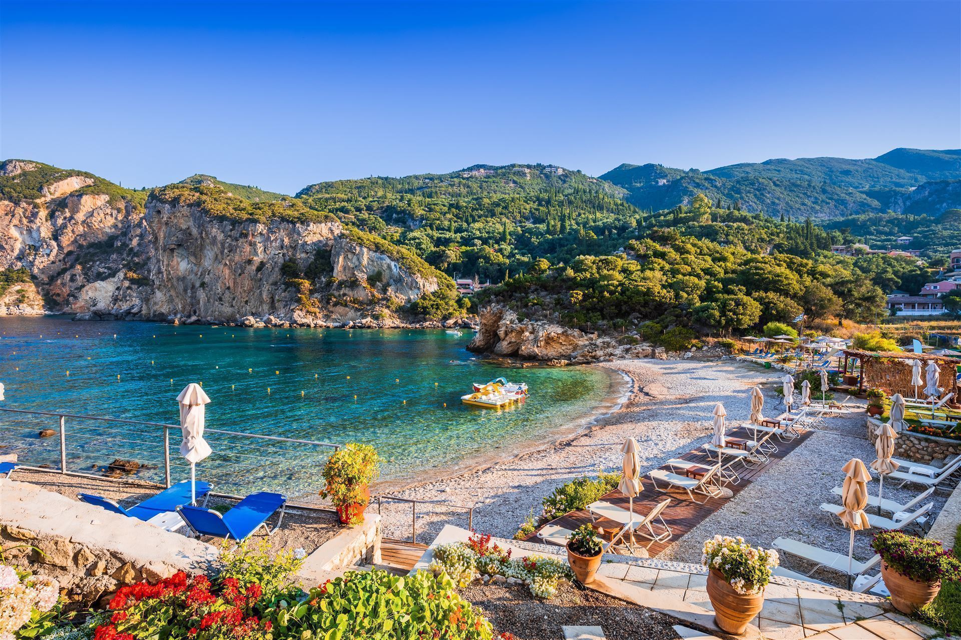 Insel Korfu Strand bei Paleokastritsa
