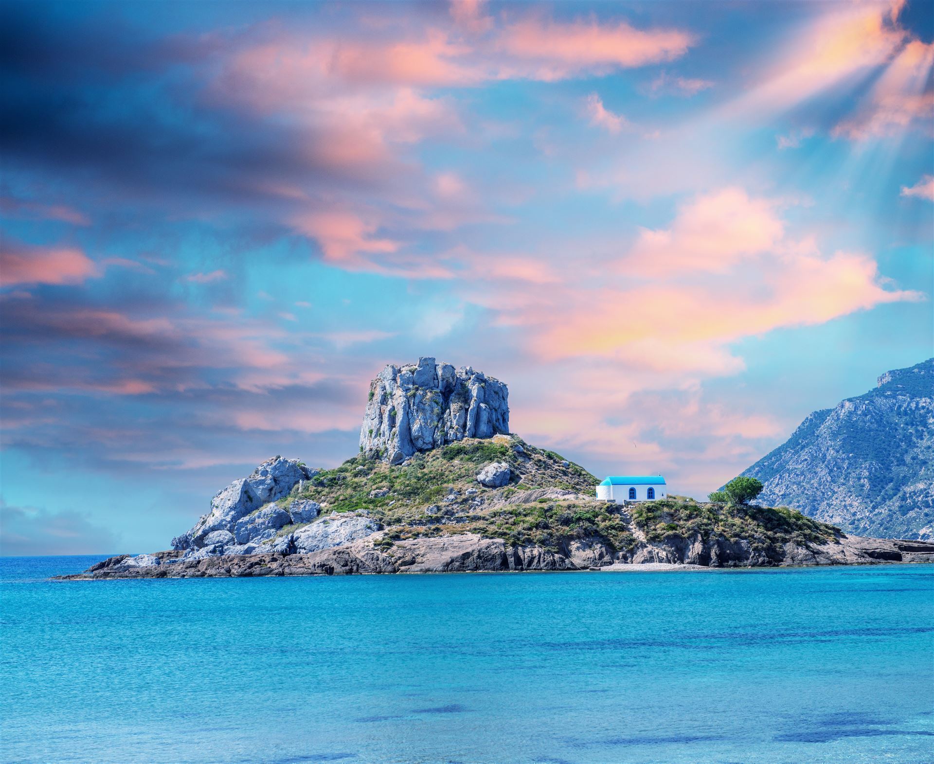 Insel Kastri nahe der Insel Kos
