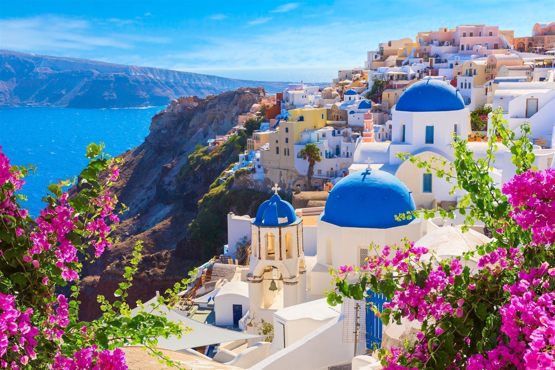Insel Santorini Ausblick aufs Meer