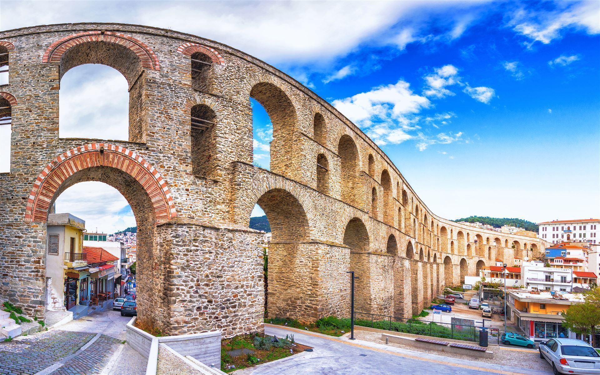 Griechenland Kavala Kamares Medieval Aqueduct