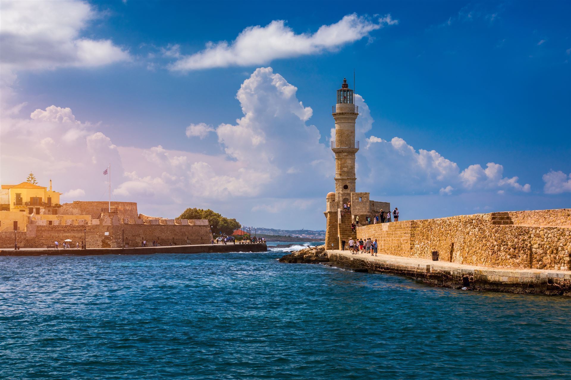 Kreta Chania Leuchtturm am Hafen
