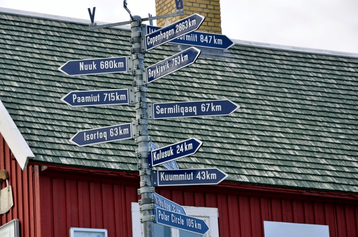 Wegweiser in Tasiilaq