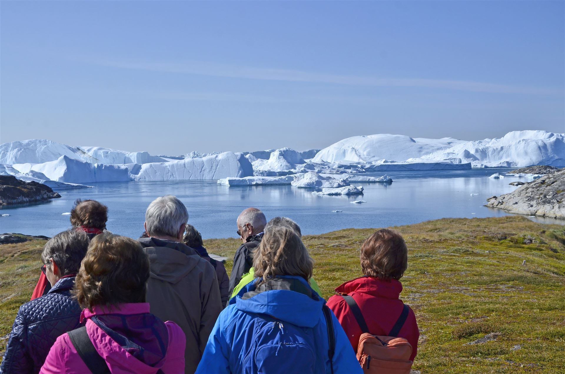 Wandergruppe zum Eisfjord