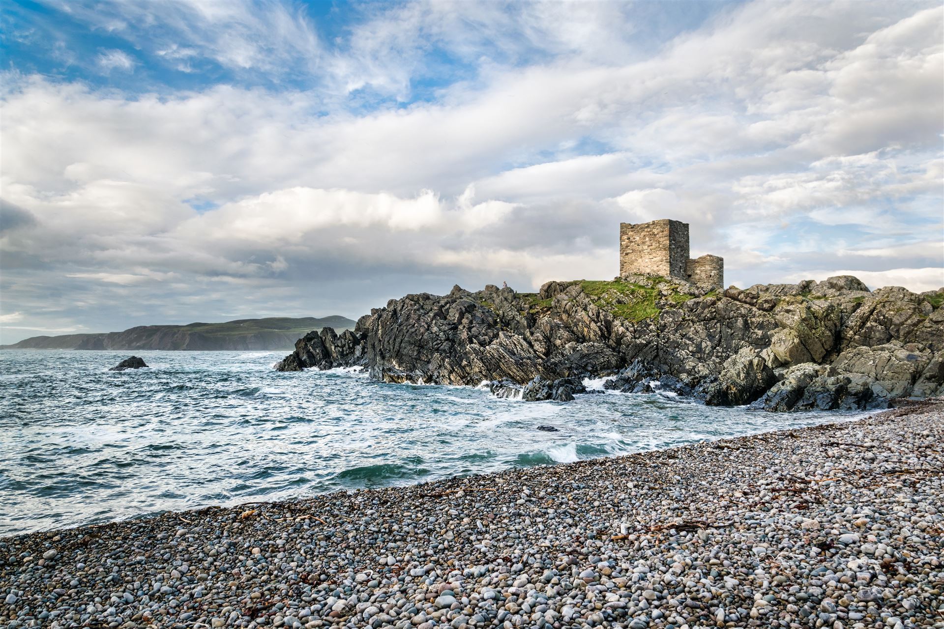 Carrickabraghy Castle im Co. Donegal