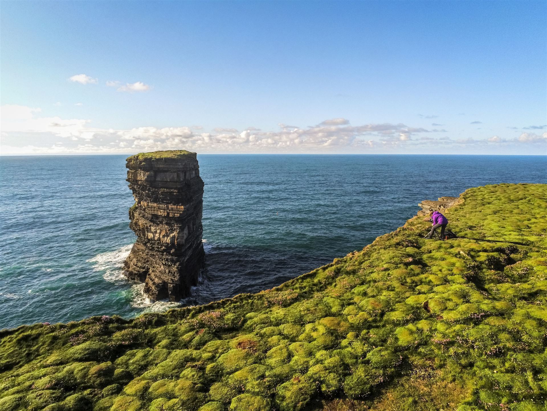 Fotografin am Downpatrick Head