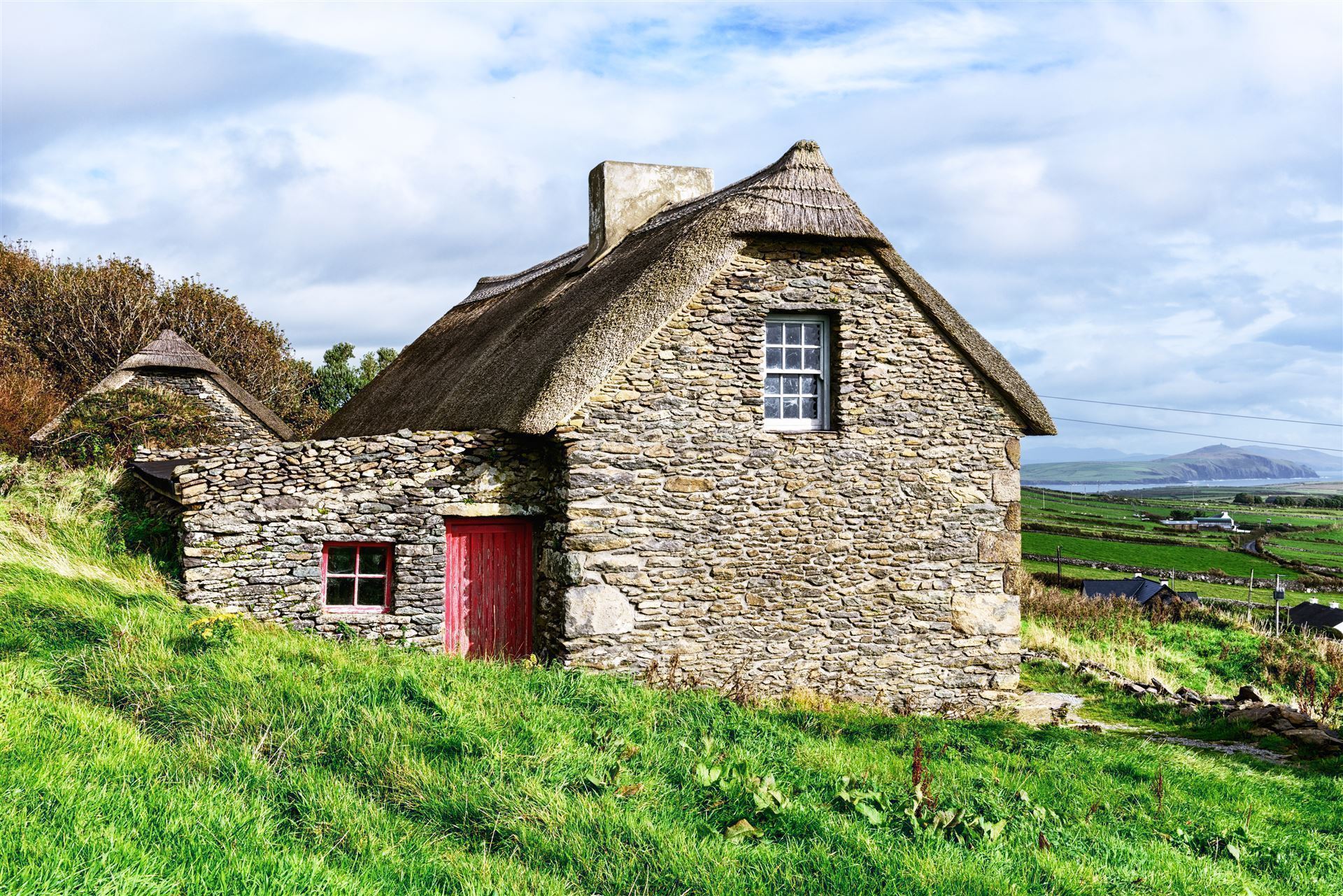 Traditionelles Steinhaus auf der Halbinsel Dingle