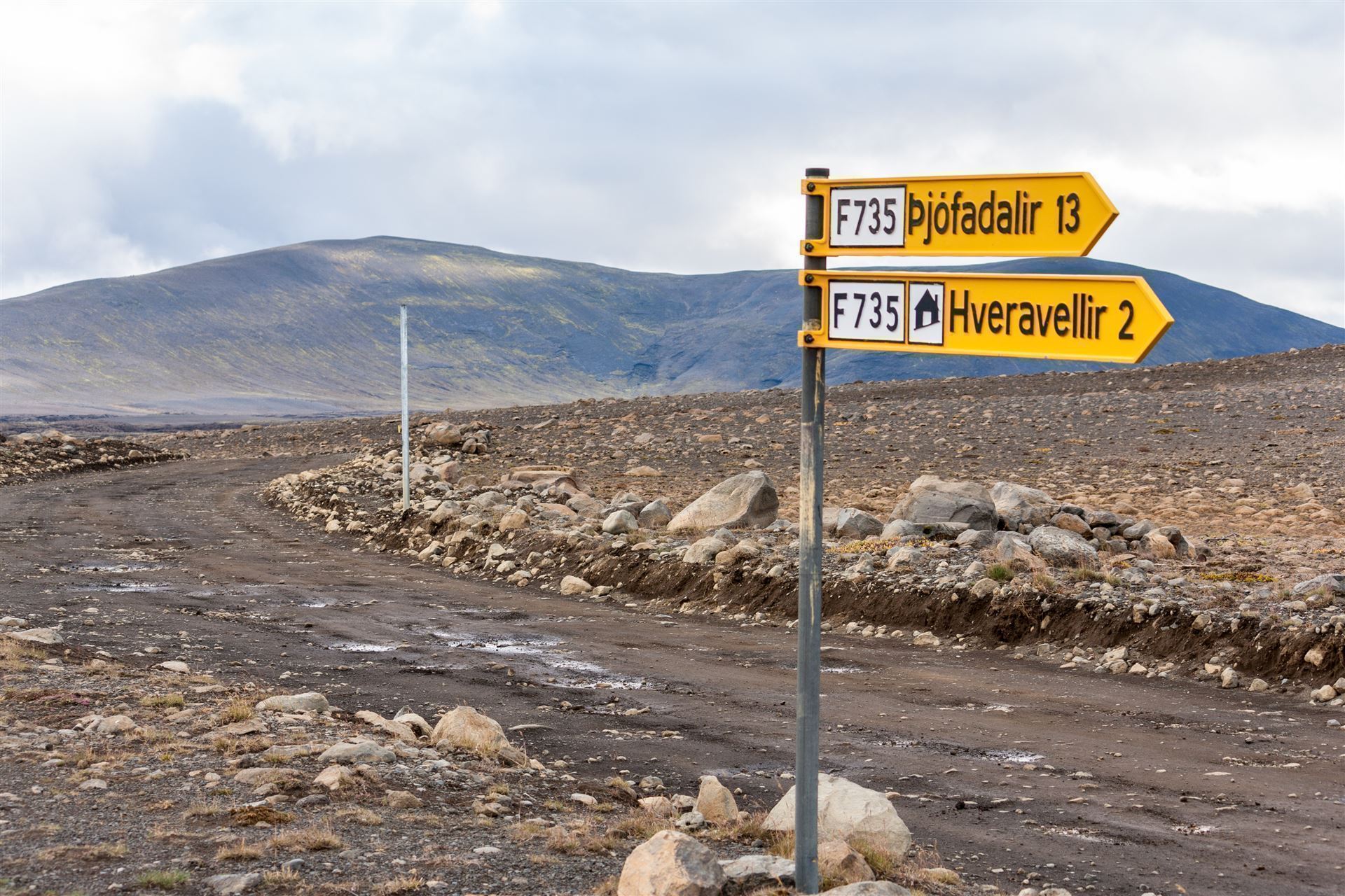 Straße zum Langoekull Gletscher