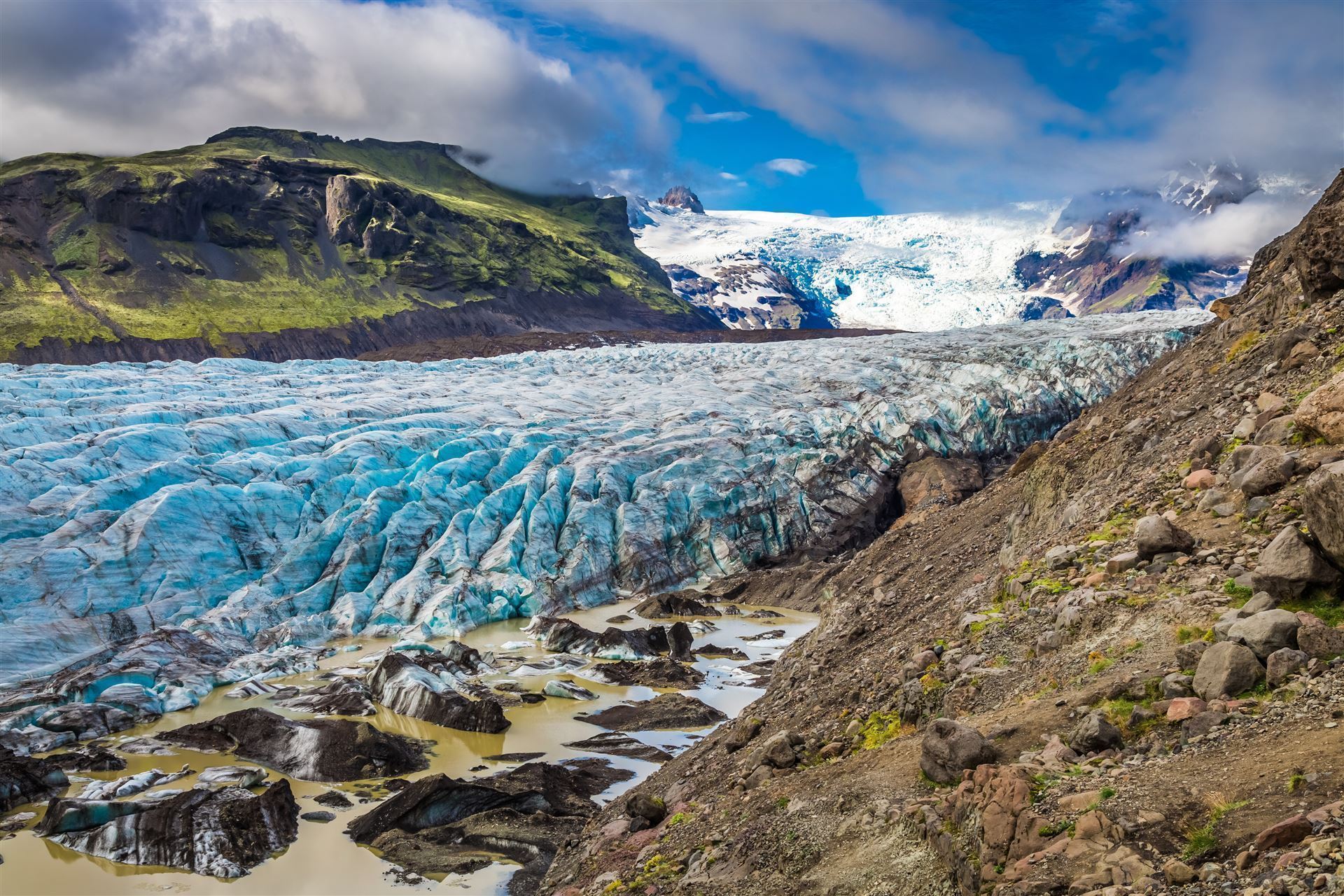 Vatajönkull im Sommer