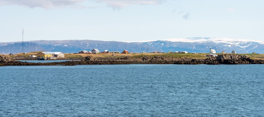 Panorama des Meeres etwas außerhalb von Stykkisholmur und den Westfjorden.