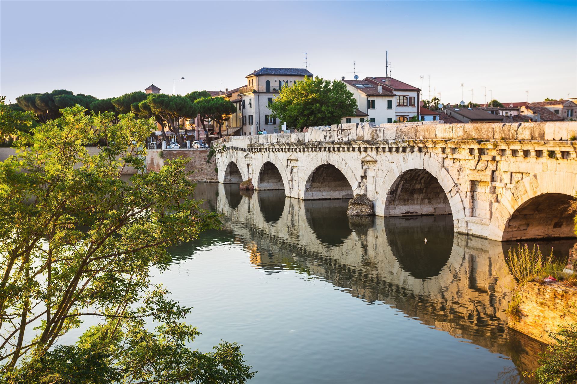 Italien Emilia Romagna Rimini Brücke