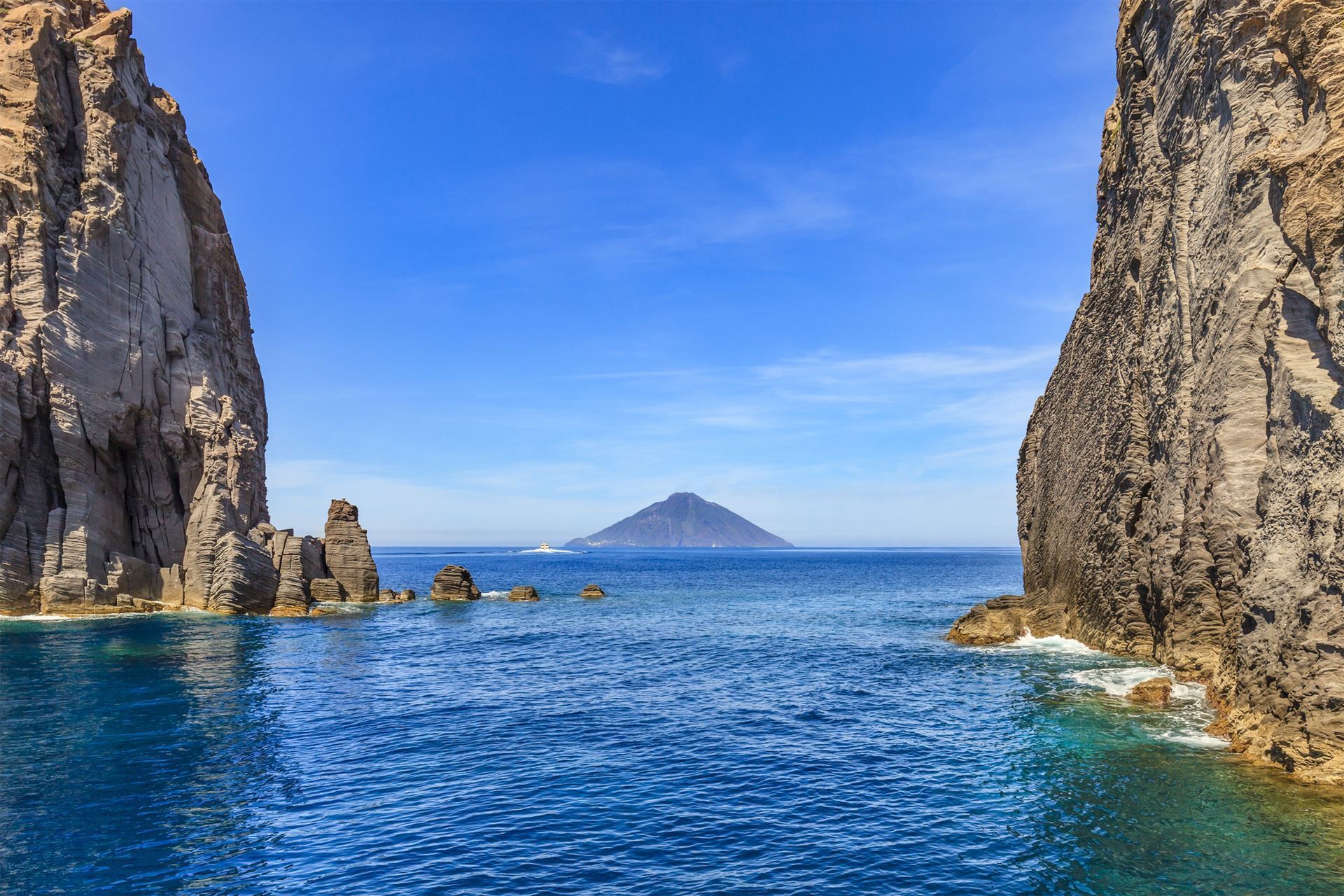 Blick auf Stromboli