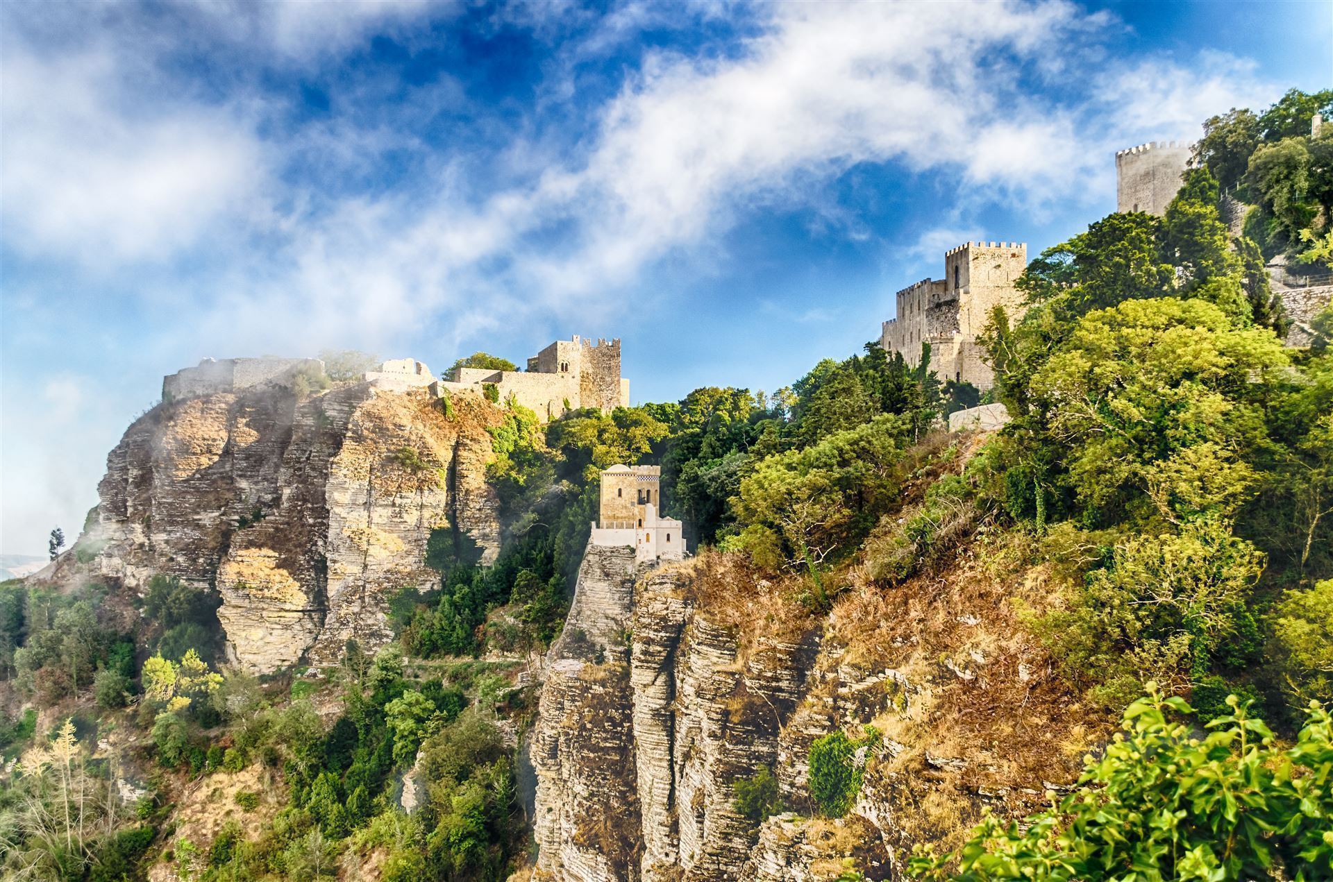 Italien Sizilien Erice Schloss von Venus