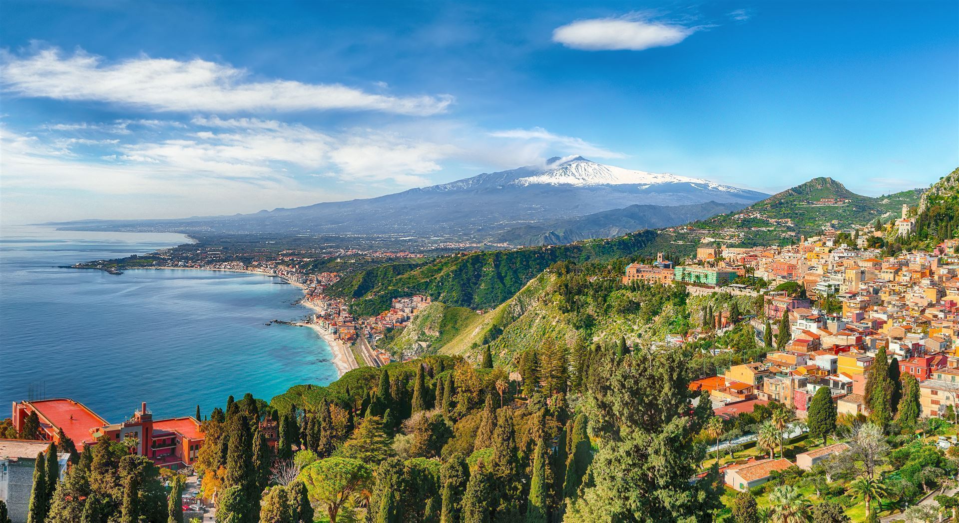 Taormina mit Blick auf den Ätna