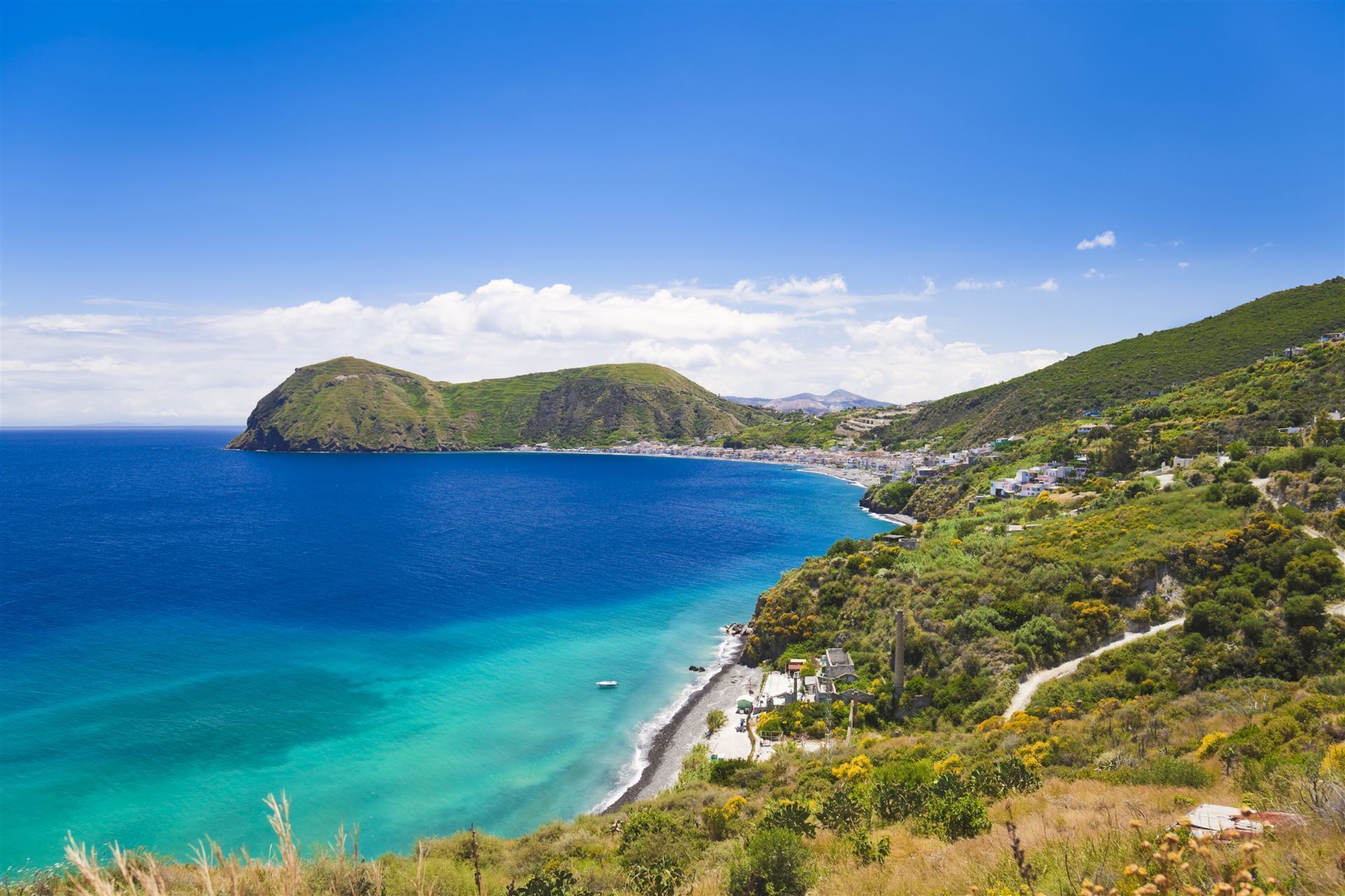 Italien Liparische Inseln Lipari Küste