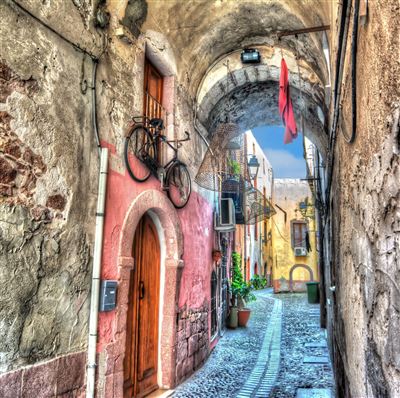 Italien Sardinien Bosa