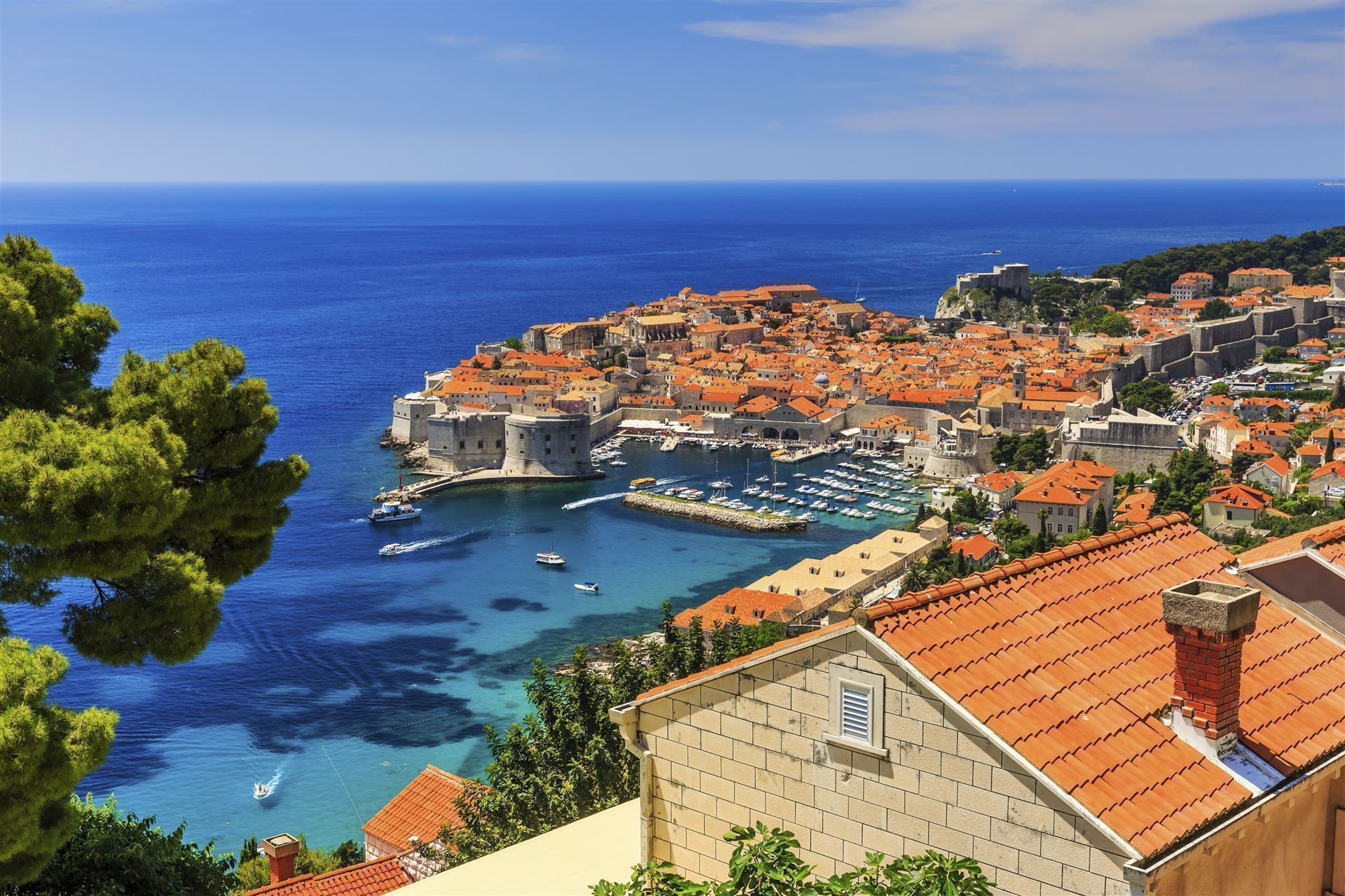Kroatien Dubrovnik Meerblick