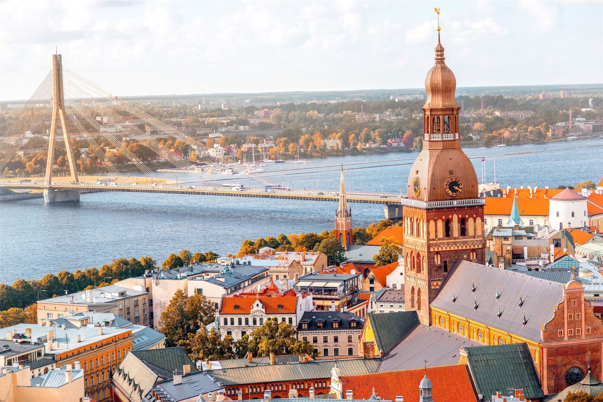 Fluss Daugava in Riga