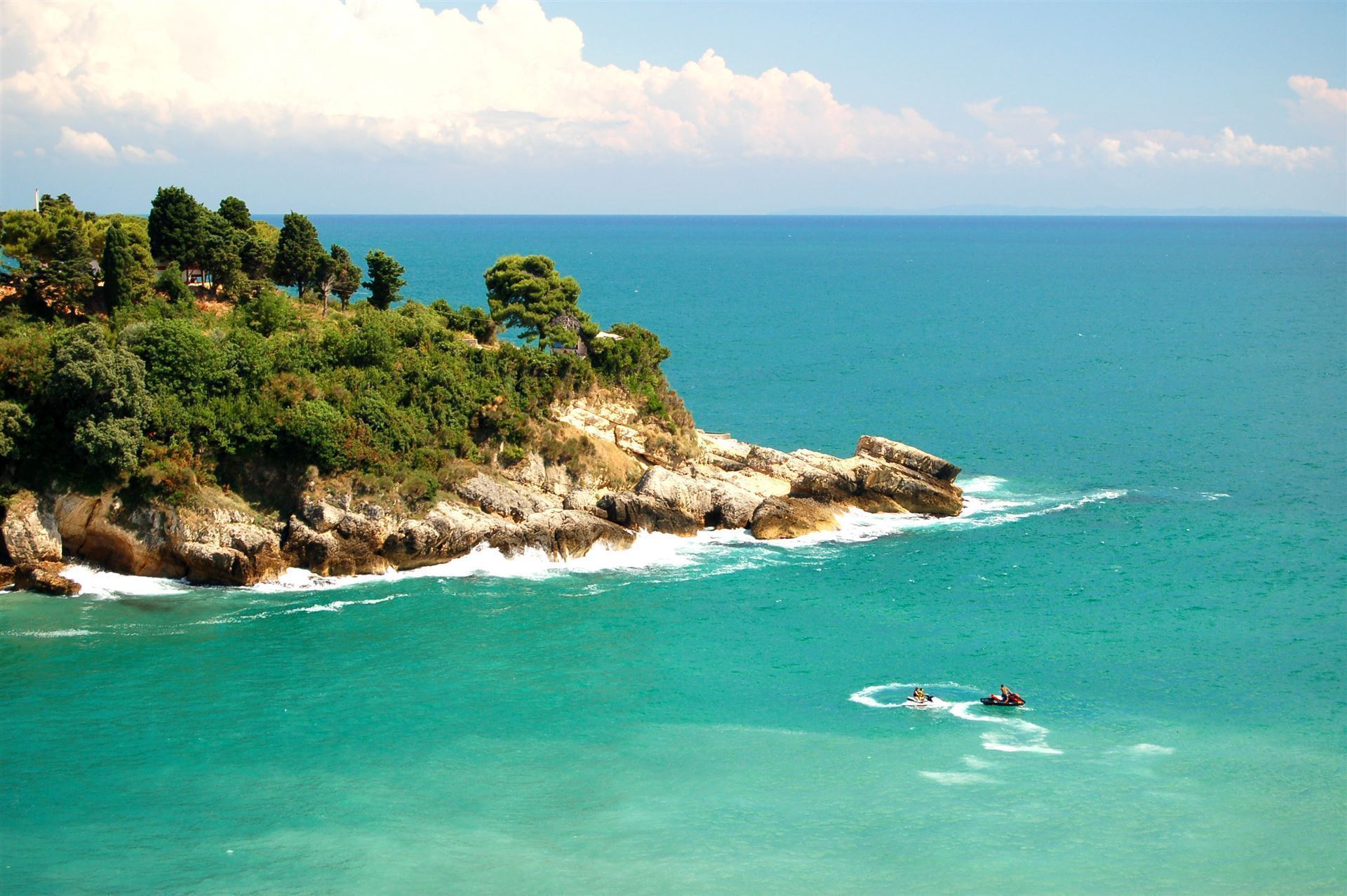Blick auf die Bucht in Ulcinj