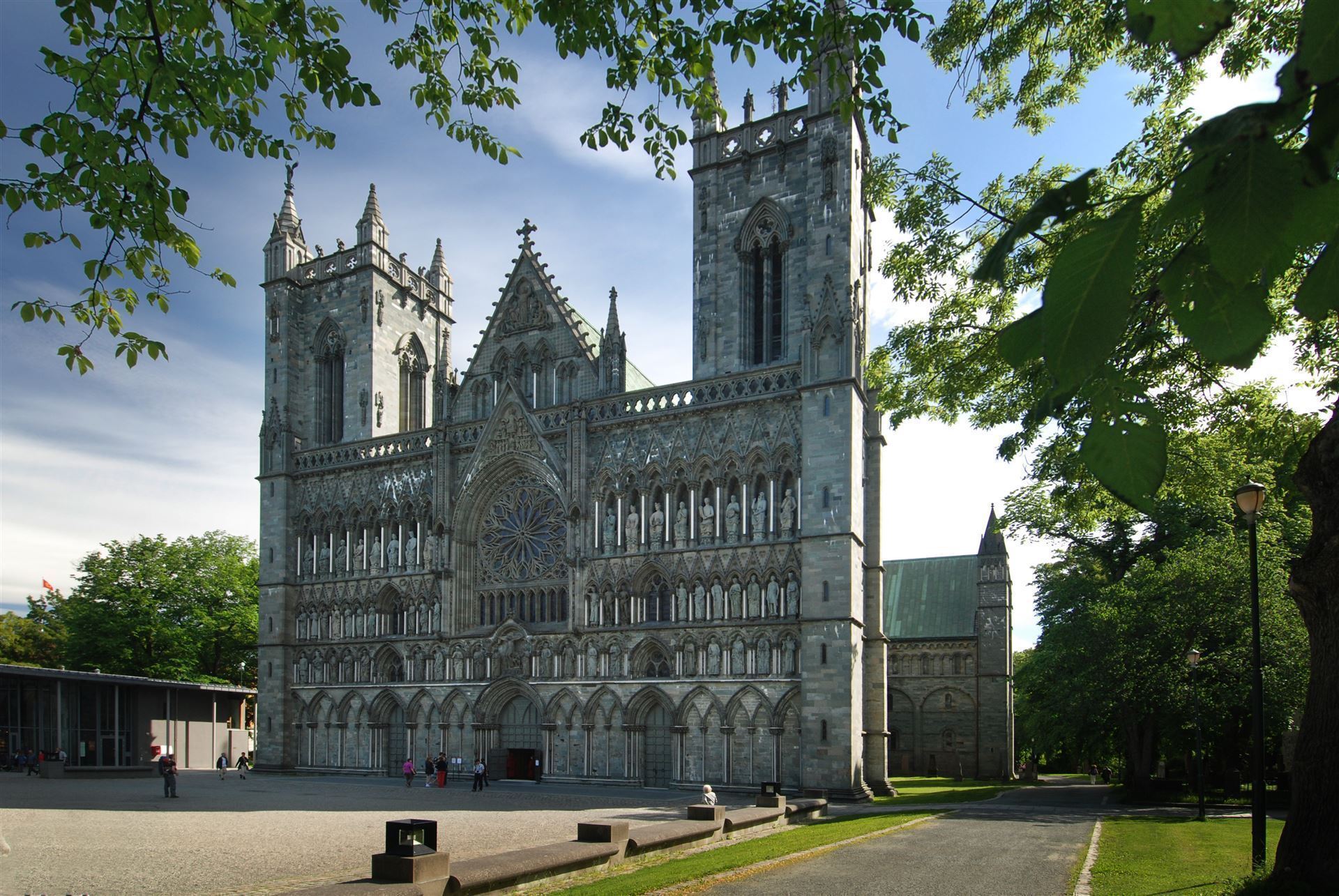Fassade des Nidarosdoms, Trodheim, Norwegen
