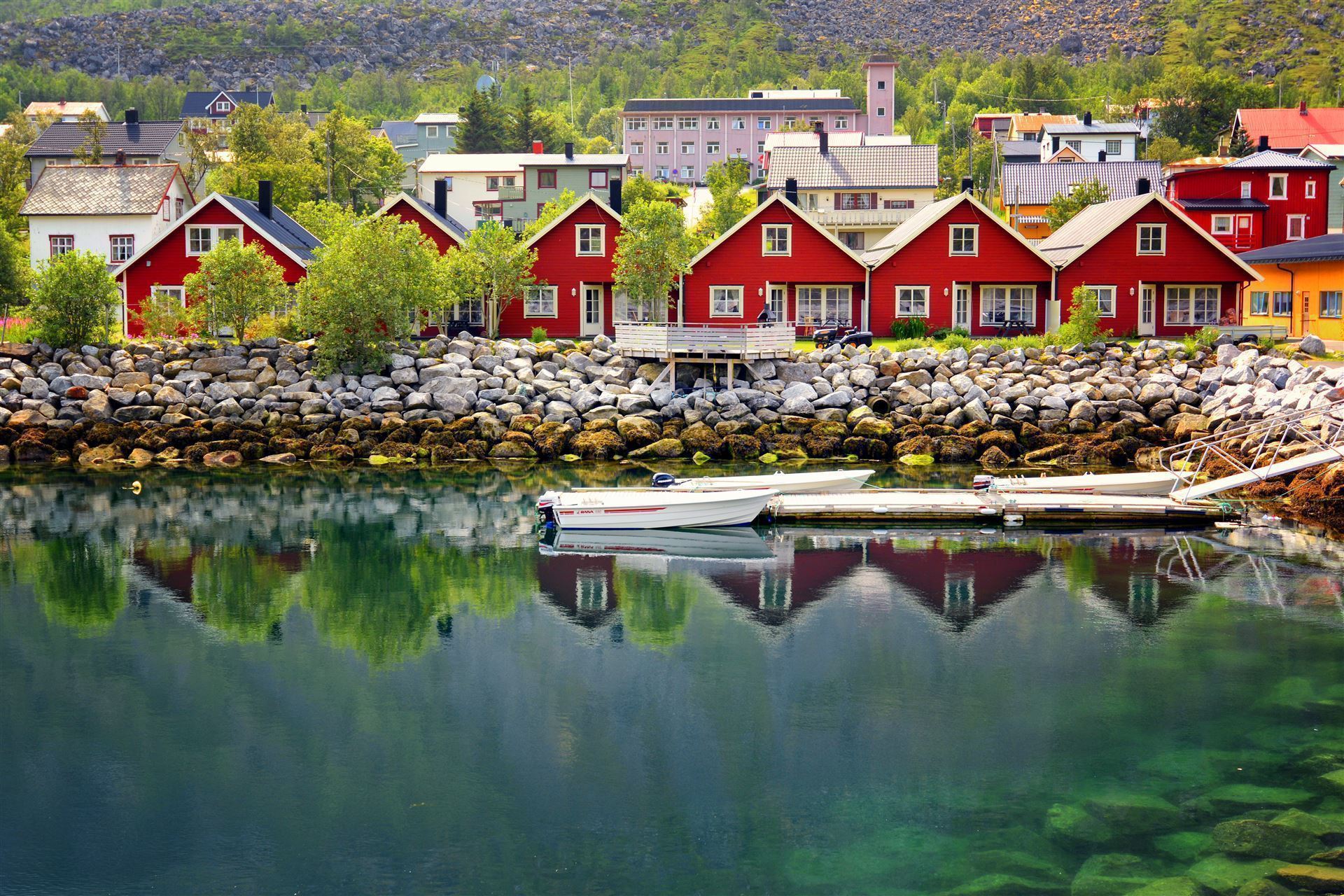 Gryllefjord auf der Insel Senja, Norwegen