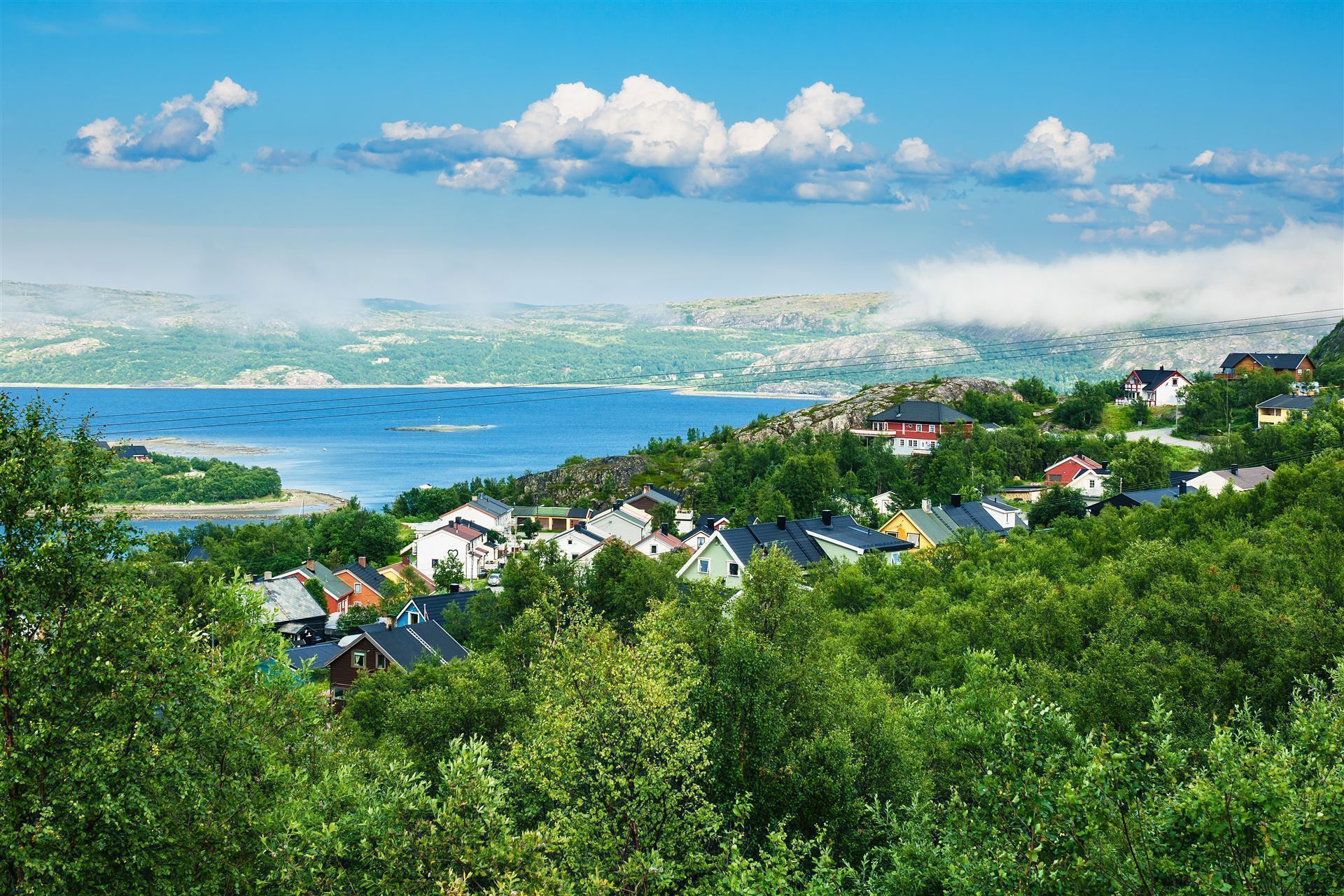 Blick auf Kirkenes, Norwegen