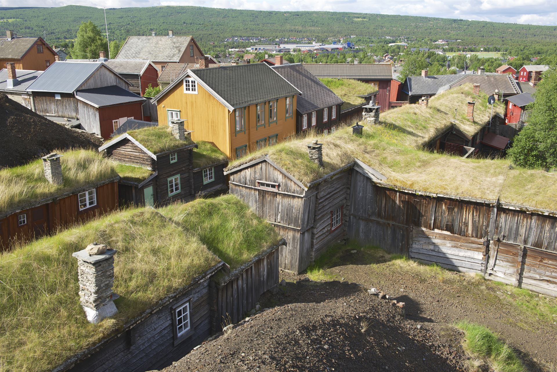 Kupferminen Stadt Roros, Norwegen
