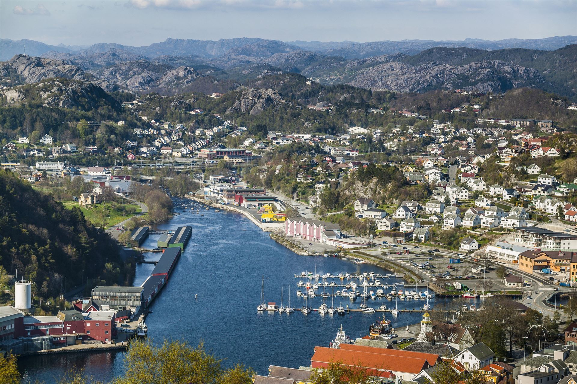 Hafen und Fjord, Egersund, Norwegen