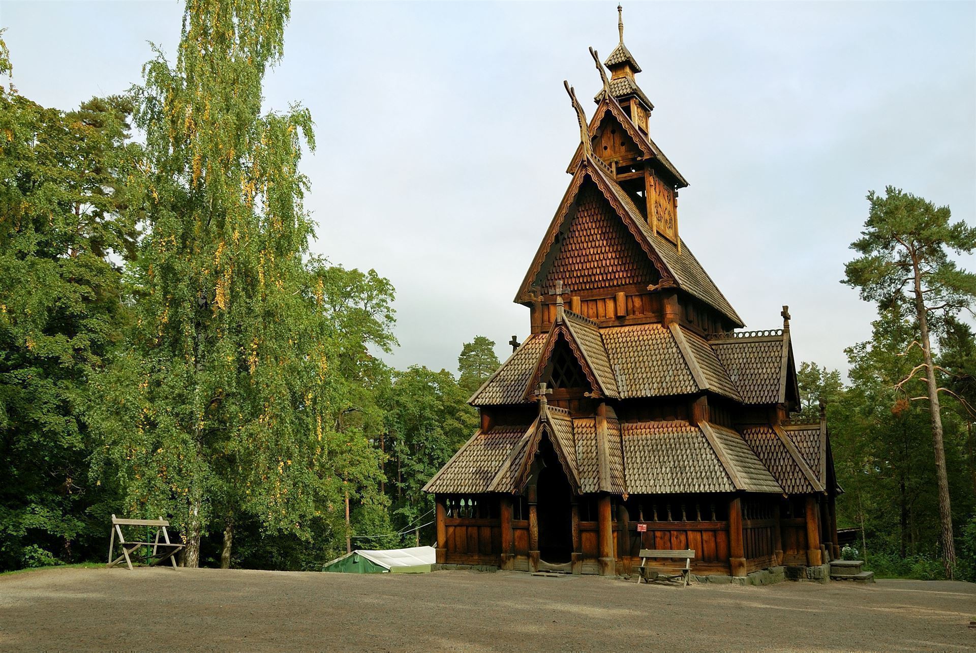 Stabkirche "Stavkirke" von Gol, Norwegen