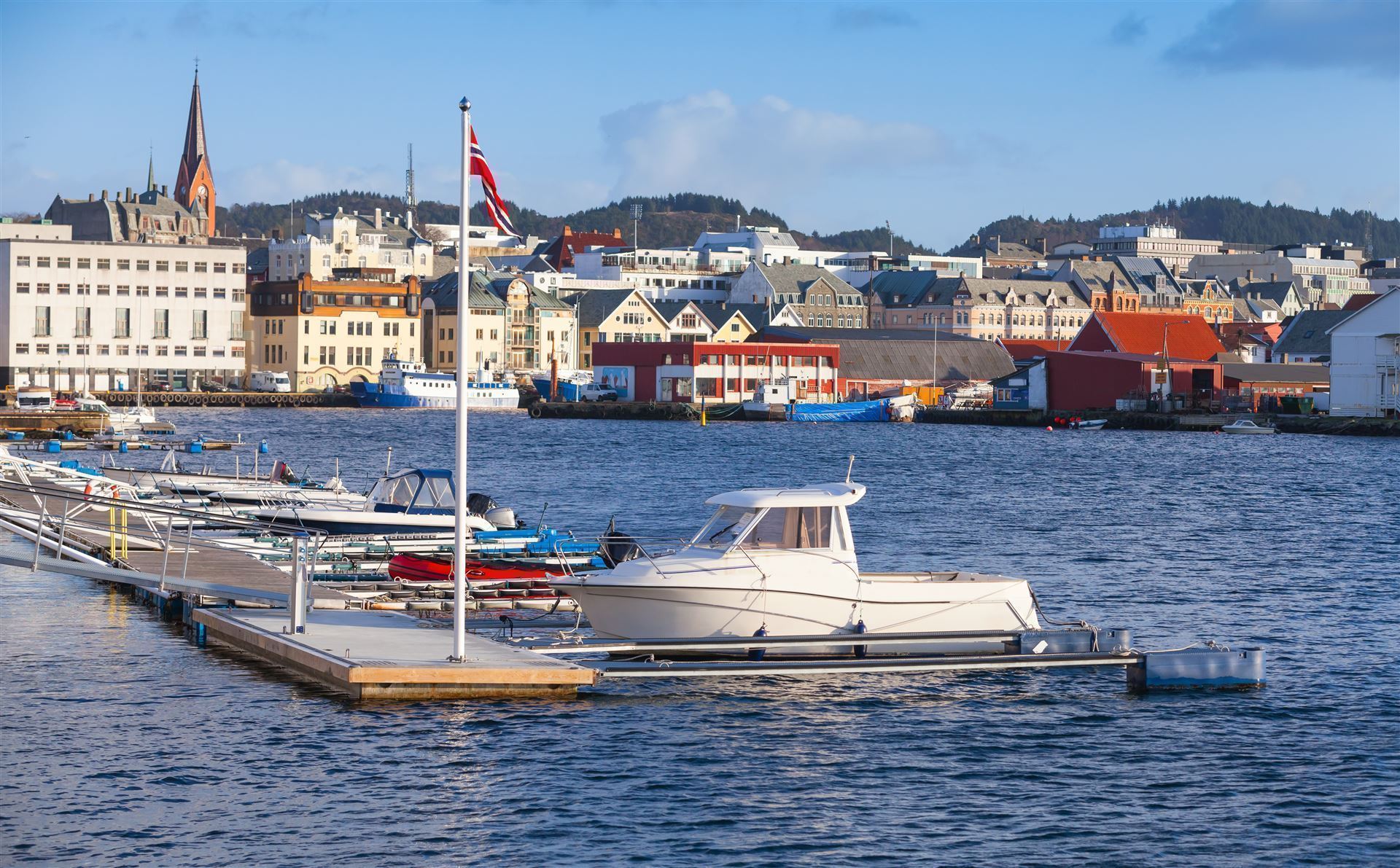 Küsten-Ansicht der Stadt Haugesund, Norwegen