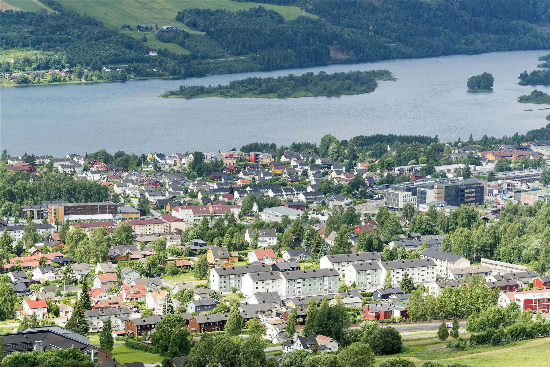 Luftaufnahme von Lillehammer, Norwegen