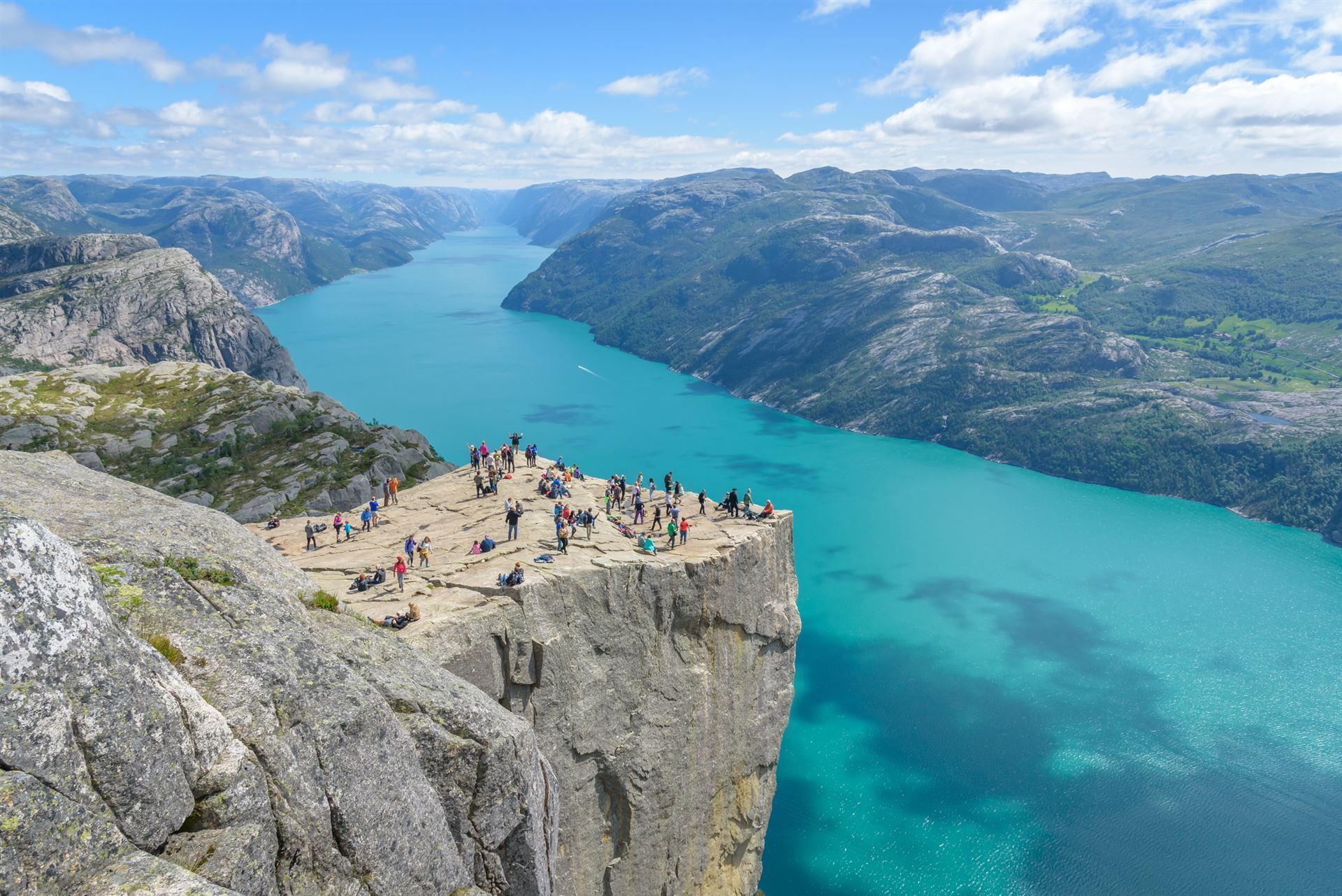 Berühmter Felsvorsprung Preikestolen, Norwegen
