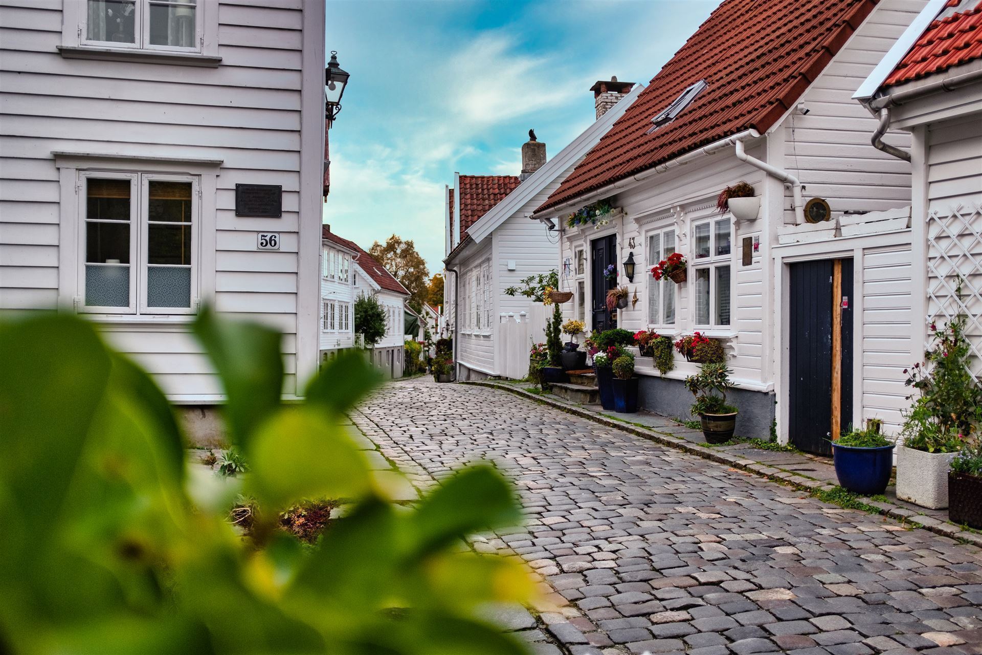 Malerische Altstadt von Stavanger, Norwegen