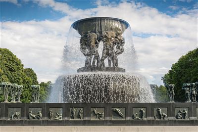 Springbrunnen im Skulpturenpark Oslo, Norwegen